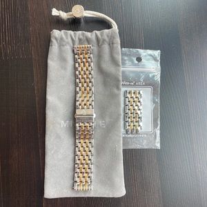 Michele Two Tone Watch Strap (16mm for Deco and Deco Mid) with Adjustable Links